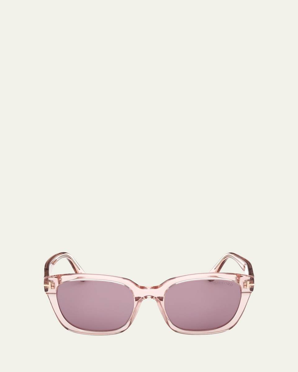 Haylay Acetate Rectangle Sunglasses